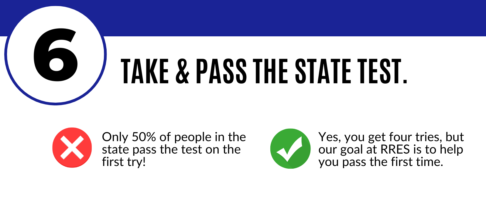 step 6: take and pass the test